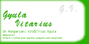 gyula vitarius business card